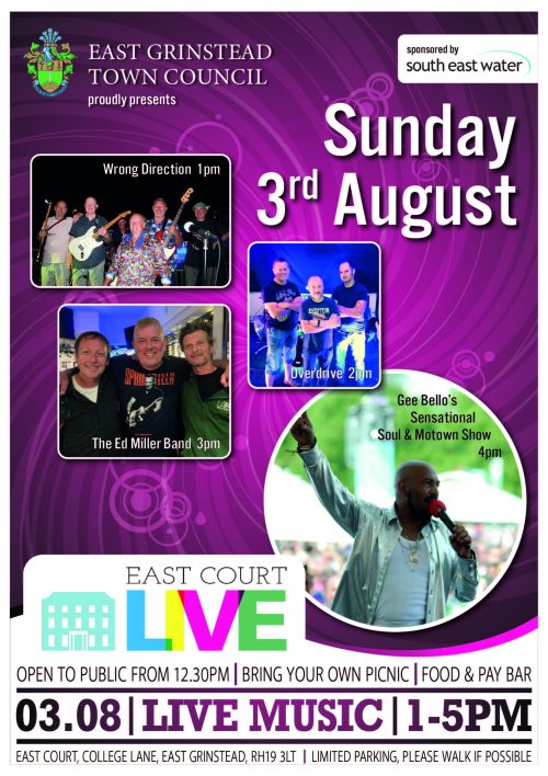 East Court Live August poster