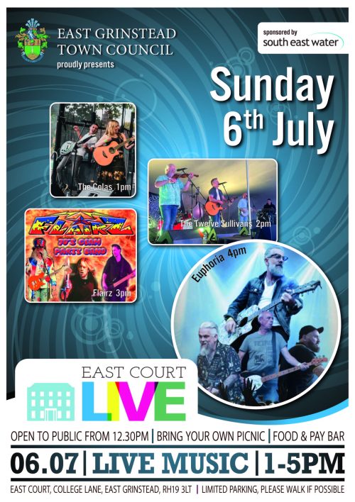 East Court Live July poster
