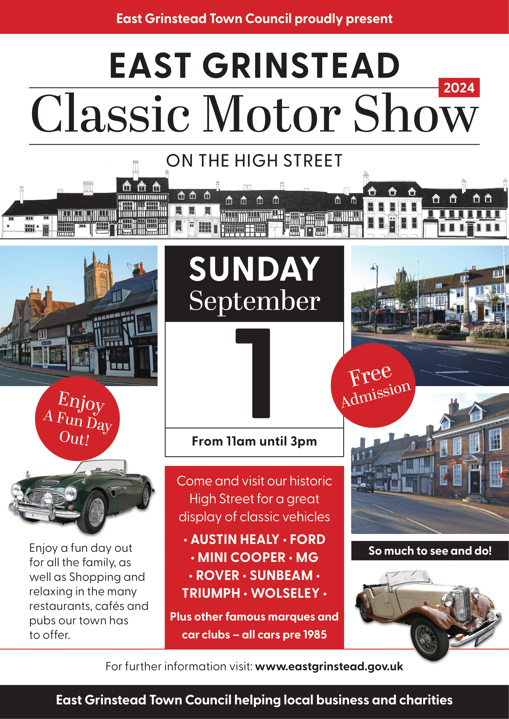 East Grinstead Classic Motor Show 2024 East Grinstead Town Council