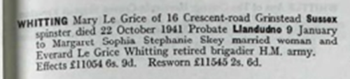 WHITTING Mary Le Grice